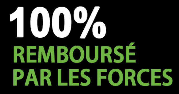100% remboursé par les forces