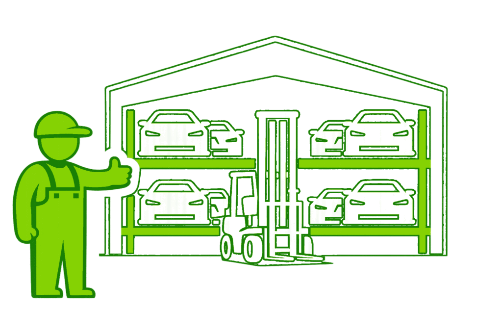 icone entreposage vert