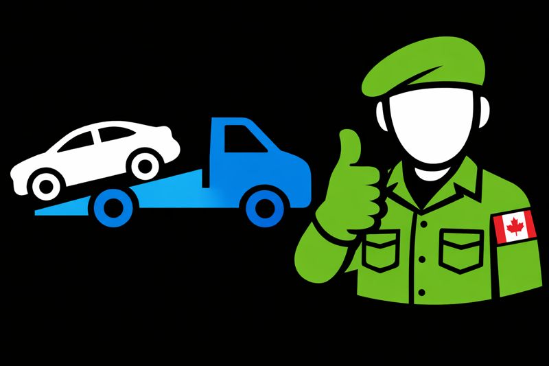 militaire + remorquage can